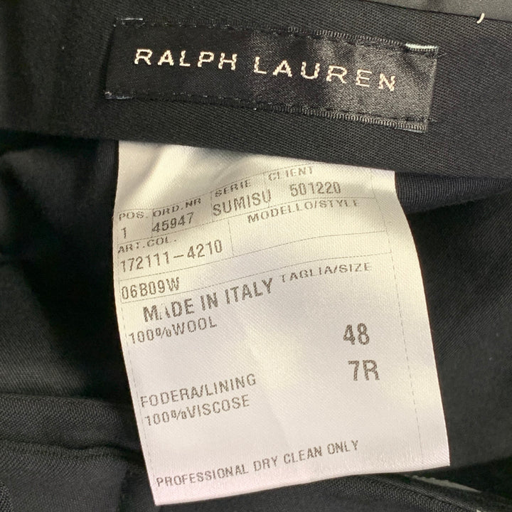 RALPH LAUREN Size 30 Black Wool Straight Zip Fly Dress Pants