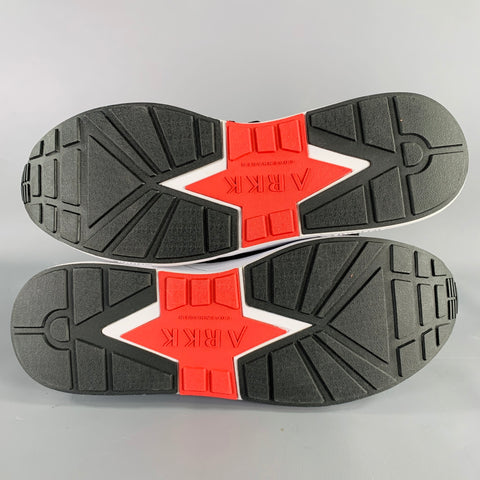 ARKK Size 10 -Raven Mesh- Black White Neoprene Slip On Sneakers