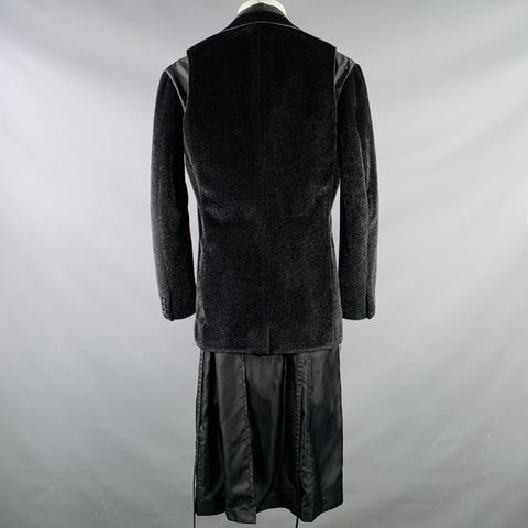 COMME des GARCONS HOMME PLUS Size M Black Faux Fur Removable Vest Jacket