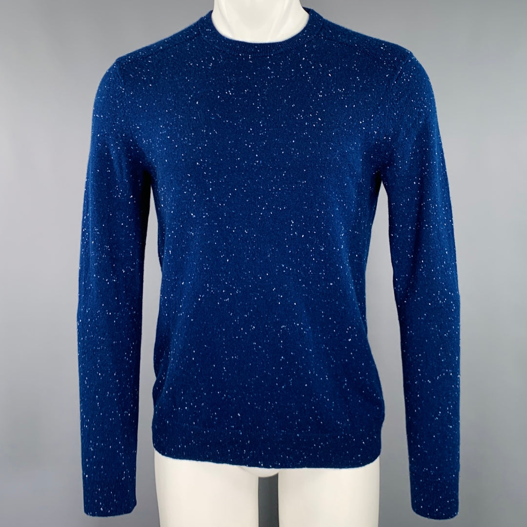 THEORY Size M -Valles- Navy White Cashmere Crew Neck Pullover