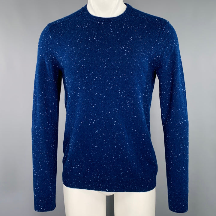 THEORY Size M -Valles- Navy White Cashmere Crew Neck Pullover