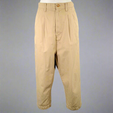 JUNYA WATANABE Size S Khaki Cotton Pleated Casual Pants