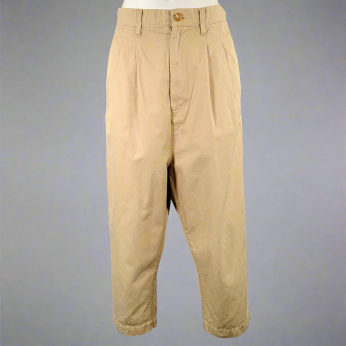 JUNYA WATANABE Size S Khaki Cotton Pleated Casual Pants