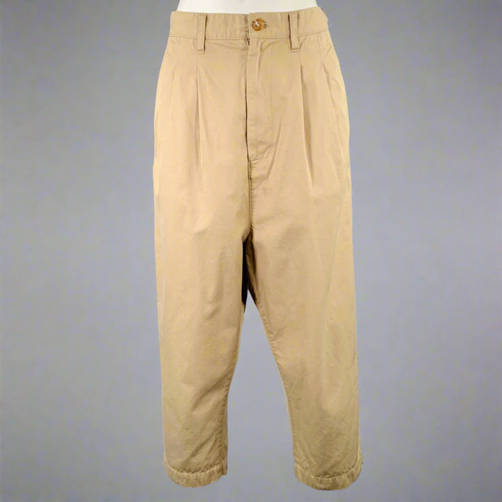 JUNYA WATANABE Size S Khaki Cotton Pleated Casual Pants