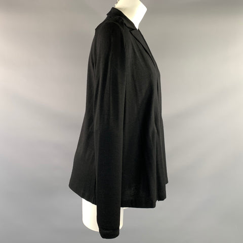 YOHJI YAMAMOTO Size S Black Wool Button Up Jacket  Blazer