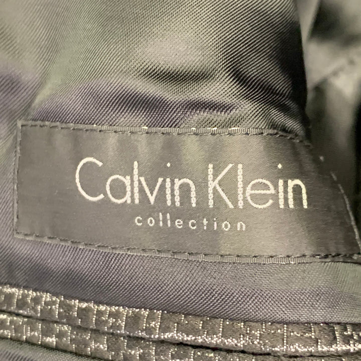 CALVIN KLEIN COLLECTION Size 38 Black Grey Textured Sport Coat