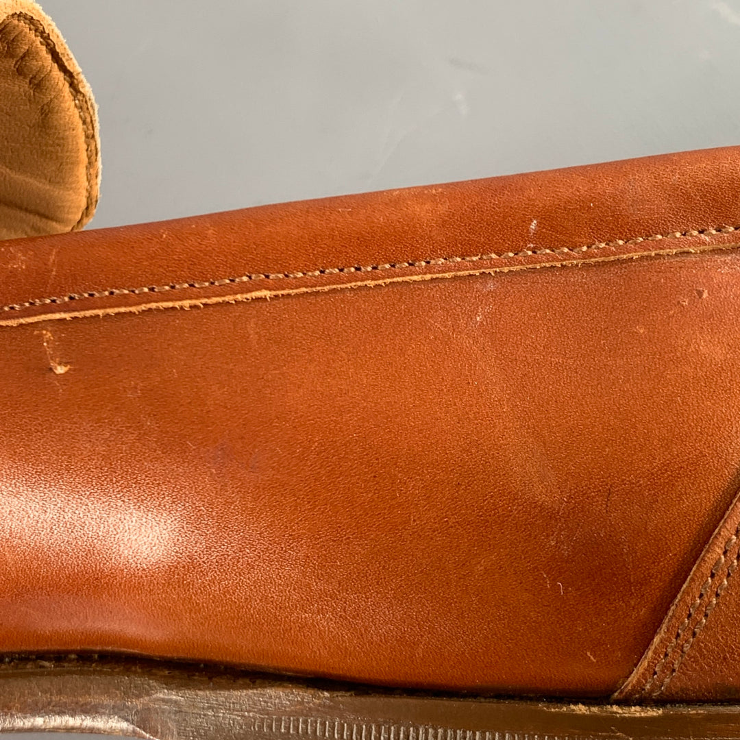TRICKER'S Size 8.5 -Chicago- Brown Tan Leather Penny Loafers