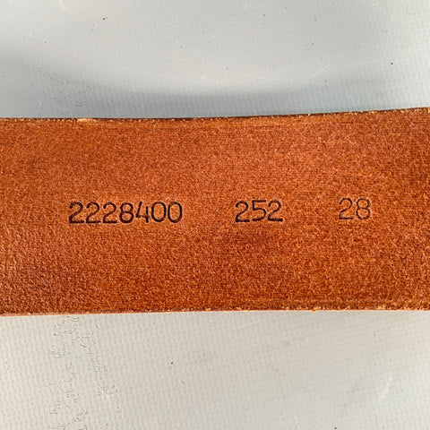 RALPH LAUREN Size 28 Brown Brass Leather Wide Belt