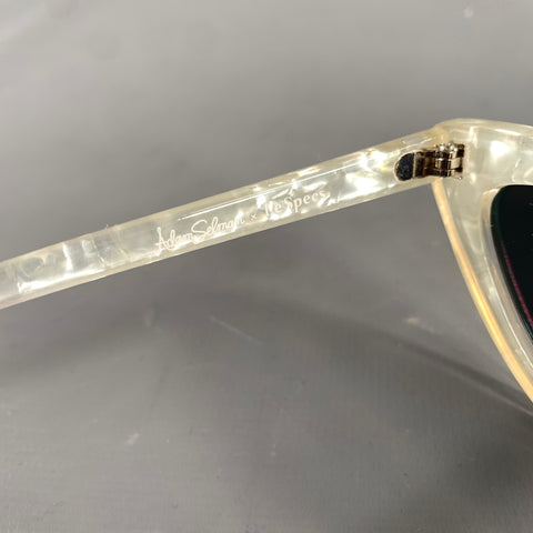 ADAM SELMAN White Acetate Sunglasses