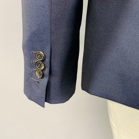 AMI by ALEXANDRE MATTIUSSI Size 44 Navy Wool Notch Lapel Sport Coat