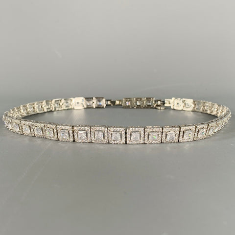 ERMANNO SCERVINO Silver Rhinestones Collar Necklace