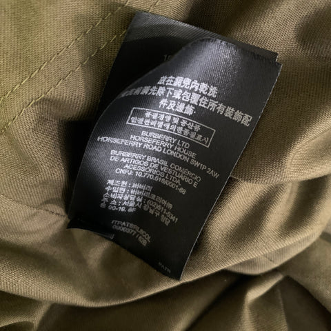 BURBERRY PRORSUM SS2012 Size 42 Green Olive Cotton Parka Coat
