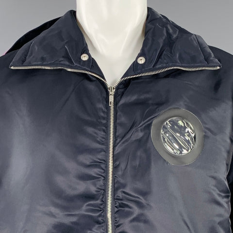RANDOM IDENTITIES Size M Navy Purple Two Toned Polyamide Jacket