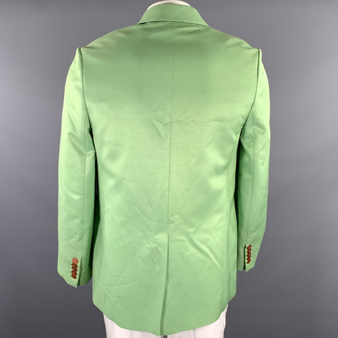 ACNE STUDIOS Size 42 Green Lime Viscose Blend Peak Lapel Sport Coat