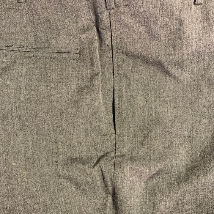VISVIM Size L Dalton Slacks Grey Wool Linen Tapered Zip Fly Dress Pants