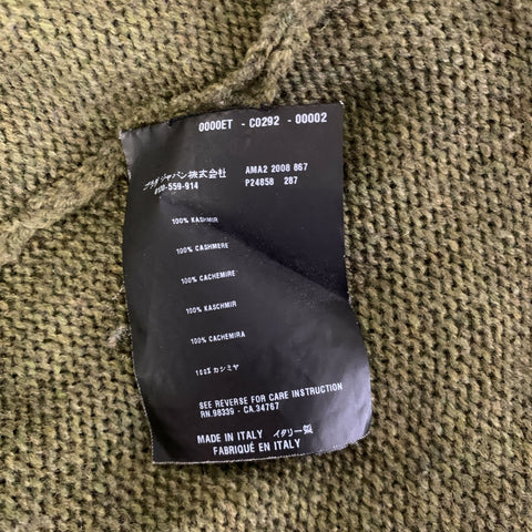 PRADA Pull léger en cachemire tricoté vert olive Taille S