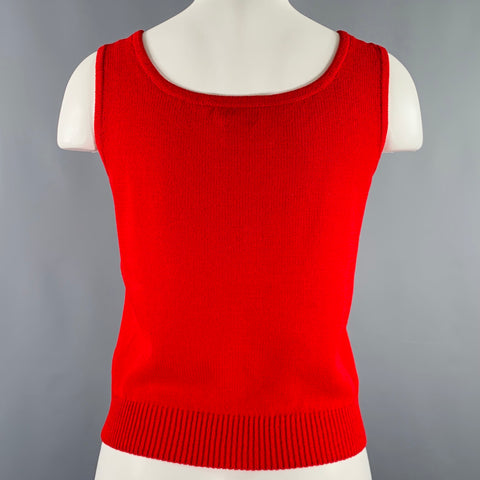 ST. JOHN COLLECTION Size S Red Wool Blend Tank Casual Top