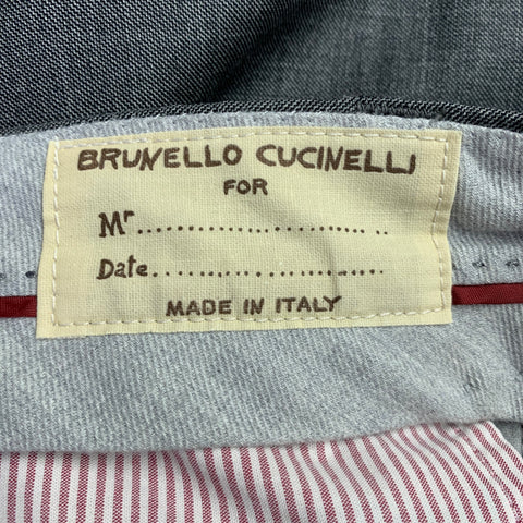 BRUNELLO CUCINELLI Size 32 Grey Wool Pleated Dress Pants