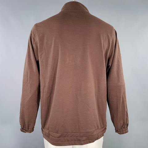 NEEDLES Size L Brown Logo Polyester Zip Up Jacket