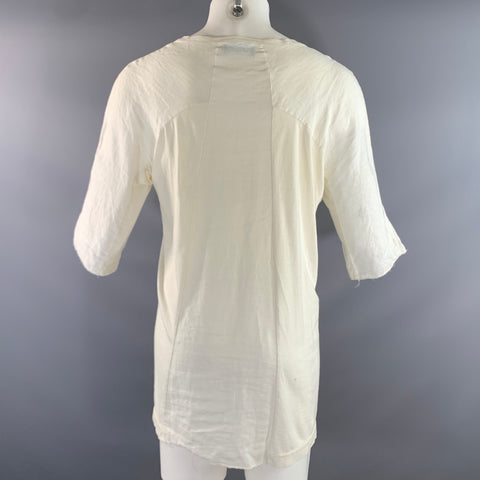 ANDREA YA'AQOV Size M Cream Cotton Oversized T Shirt