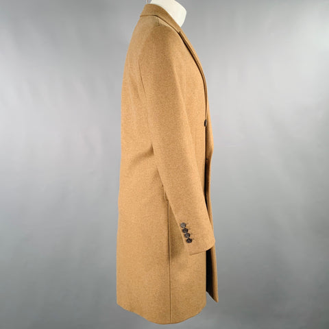 AMI Size 36 Camel Wool Blend Double Breasted Coat