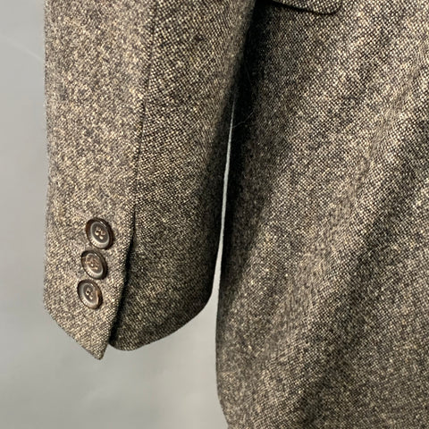 BURBERRY PRORSUM Size 42 Grey Black Heather Wool Notch Lapel Sport Coat