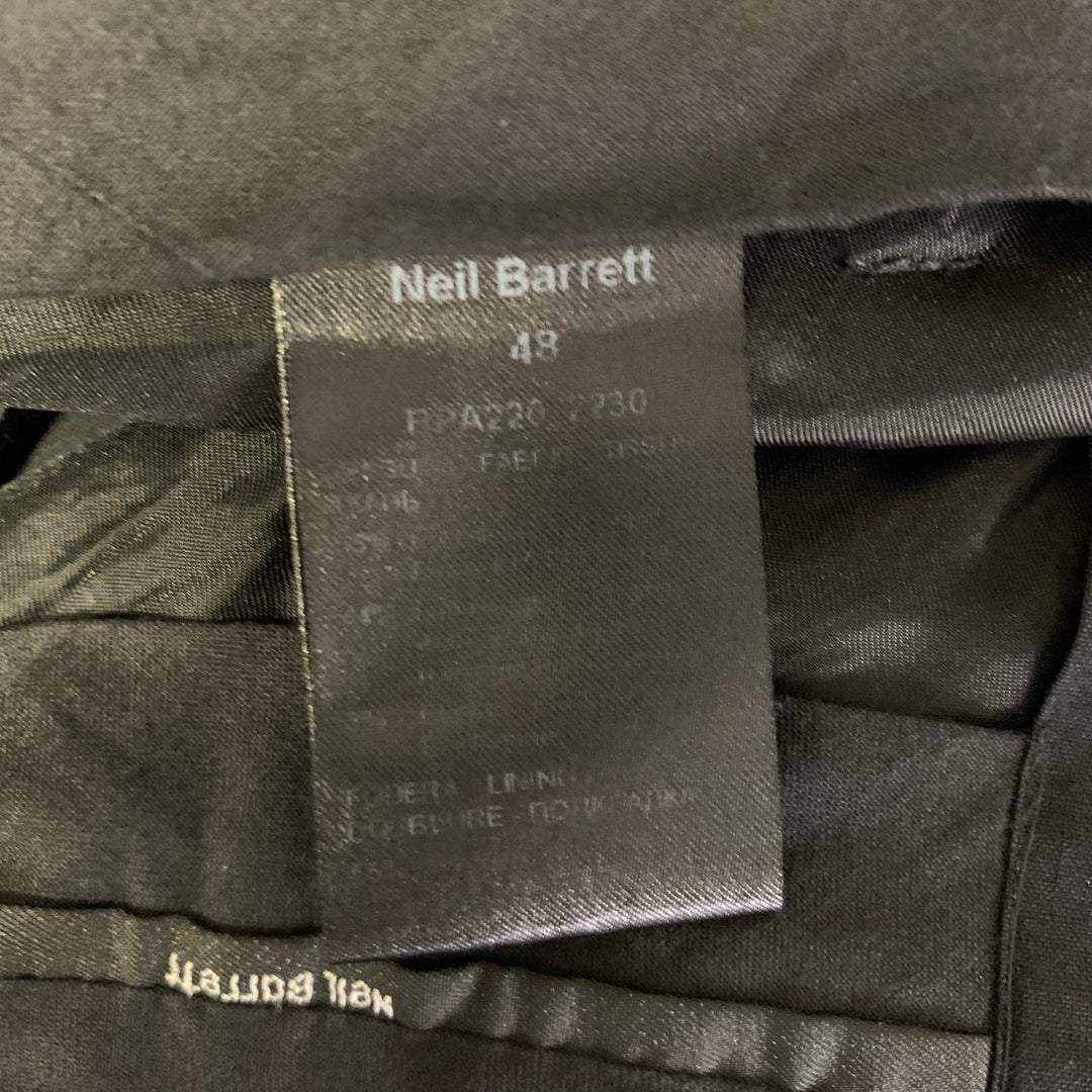 NEIL BARRETT Size 32 Black Zip Pocket Polyester Blend Skinny Pants