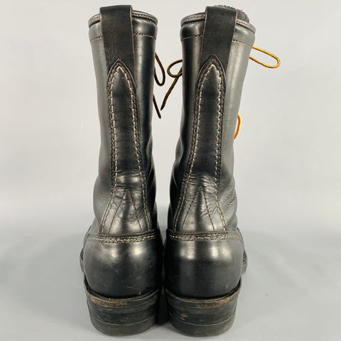 WESCO Size 10 Highliner Black Leather Lace-Up Boots