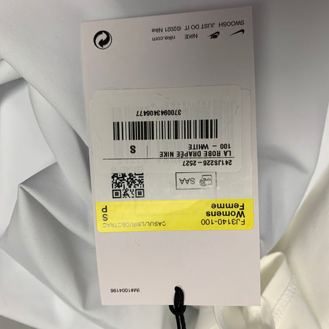 JACQUEMUS x Nike Size S White Polyester Blend Ruched Mini Cocktail Dress
