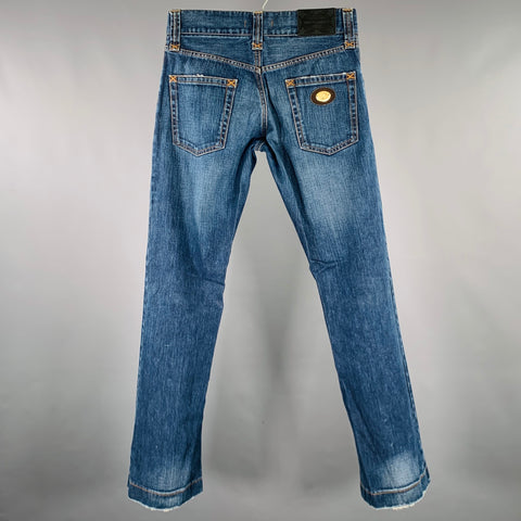 DOLCE & GABBANA Size 28 Blue Contrast Stitch Cotton Jeans