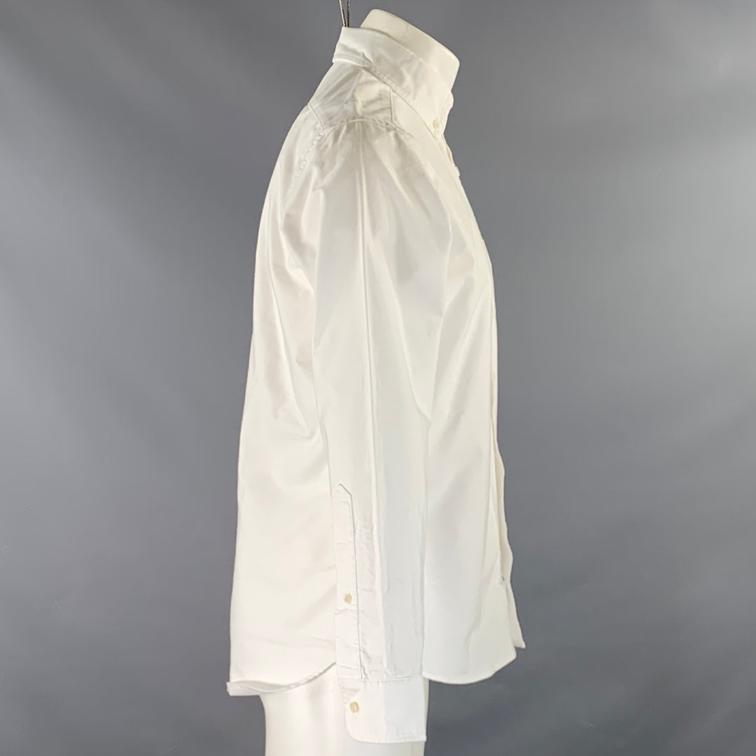 TAYLOR STITCH Size M White Cotton Button Down Long Sleeve Shirt