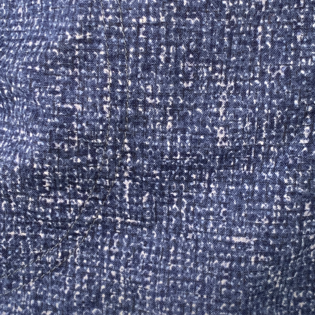 POST O'ALLS Size L Navy Grey Marbled Cotton Utility Vest