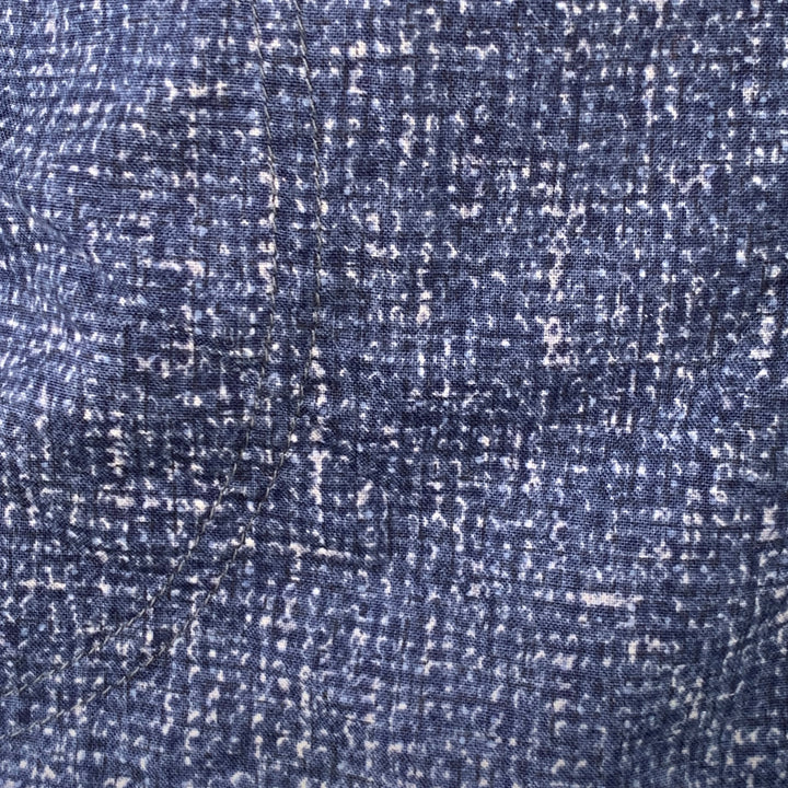 POST O'ALLS Size L Navy Grey Marbled Cotton Utility Vest