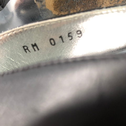GIVENCHY Size 10 Black Silver Leather Mules Pumps