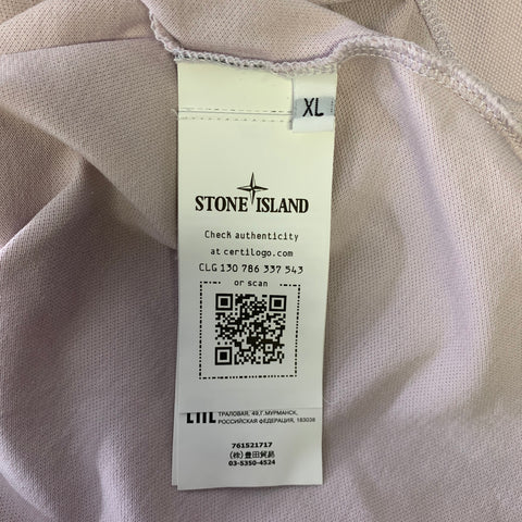 STONE ISLAND Size XL Purple Cotton Blend Polo