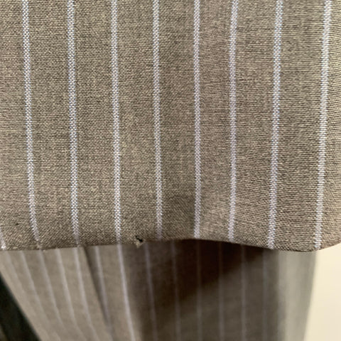 ERMENEGILDO ZEGNA Size 46 Grey Blue Pinstripe Wool Suit
