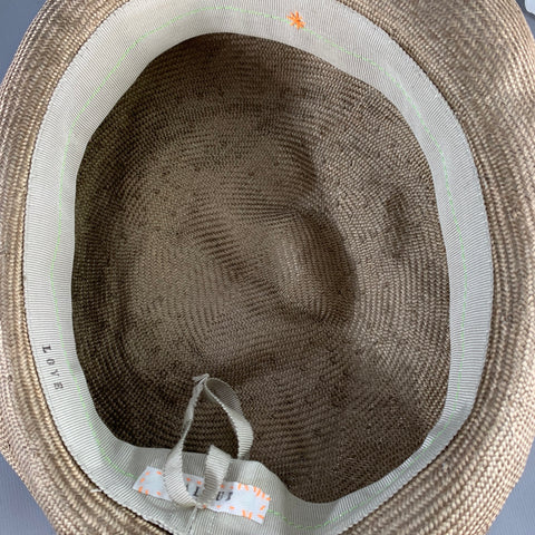 VALEUR Tan Woven Straw Hat
