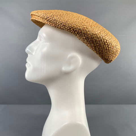 VINTAGE Size One Size Beige Woven Straw Hats