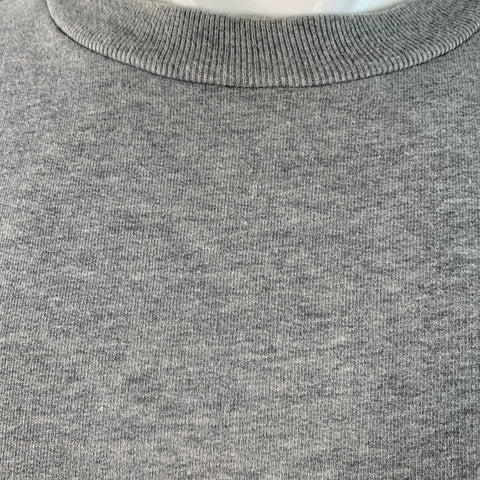 BURBERRY LONDON Size M Heather Grey Black Logo Cotton Blend Crew Neck Sweatshirt