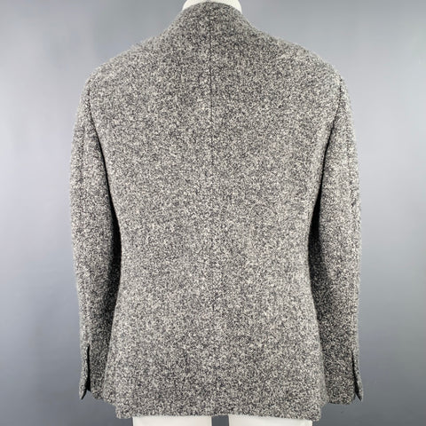 GIORGIO ARMANI Size 40 Grey Charcoal Tweed Cashmere Silk Jacket