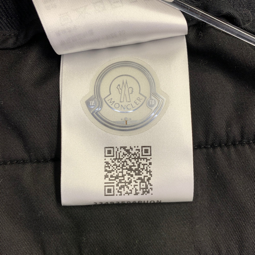 MONCLER Size 34 Black Twill Polyamide Blend Drawstring Casual Pants