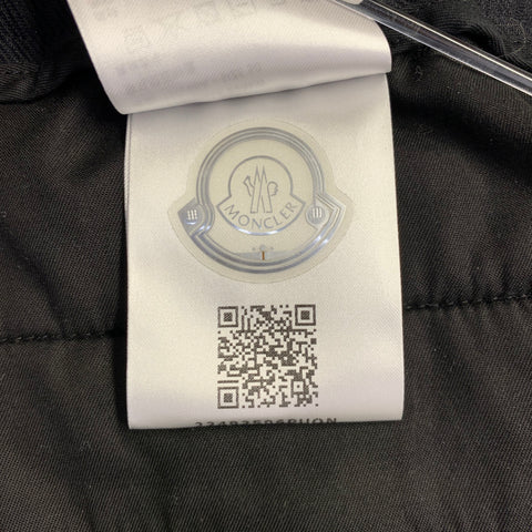 MONCLER Size 34 Black Twill Polyamide Blend Drawstring Casual Pants