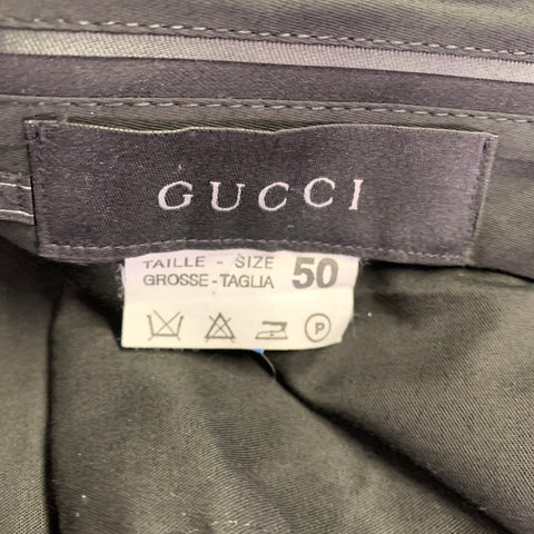 GUCCI Size 34 Charcoal Grey Wool Blend Zip Fly Dress Pants