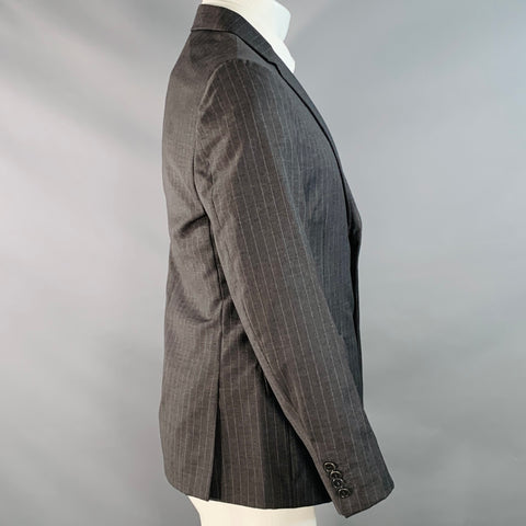 BAND OF OUTSIDERS Size 40 Grey Pinstripe Wool Single Breasted Sport Coat