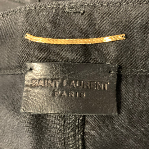 SAINT LAURENT Size 27 Black Denim Skinny Jeans