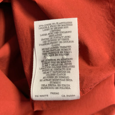 YMC Size M Wray Red Brick Cotton Blend Oversized One Pocket Long Sleeve Shirt