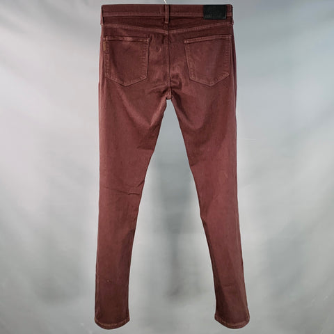 PAIGE Size 32 Federal Brown Rayon Cotton Slim Straight Zip Fly Casual Pants