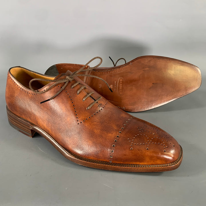 BARRETT Size 9.5 Brown 521062 Leather Brogue Loafers