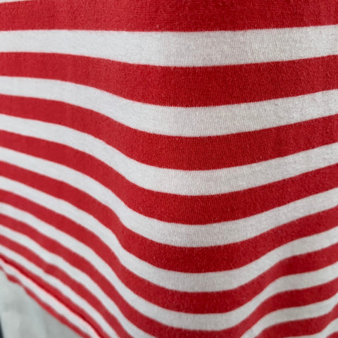 POLO by RALPH LAUREN Size L Red White Stripe Classic Fit Short Sleeve T-shirt