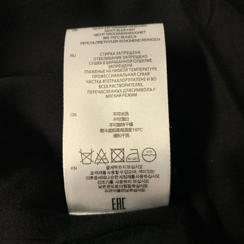 IRO Size 10 Black Beige Silk Abstract Draped Knee Length Cocktail Dress